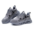 Sarah Express Protective Men's Anti-Smashing Work Sneakers Black gray breathable style
