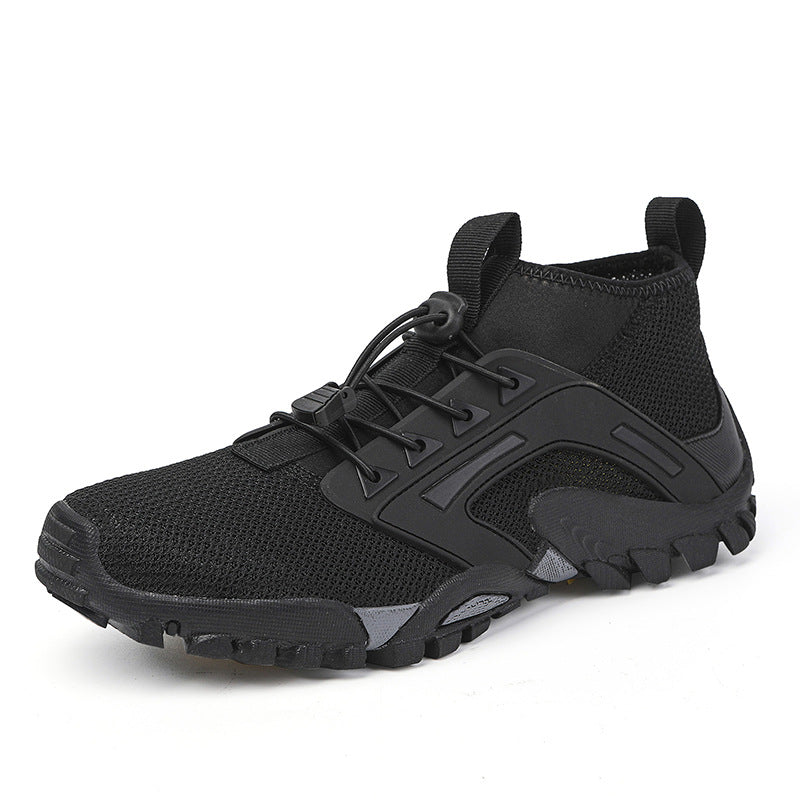 Sarah Express Men's Breathable Non-Slip Hiking Sneakers Black