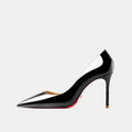 Sarah Express Patent Leather Pointed Toe Stiletto Heels Black 8cm