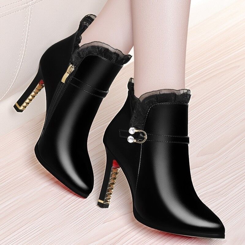 Sarah Express Women's Pointed Toe Stiletto Ankle Boots