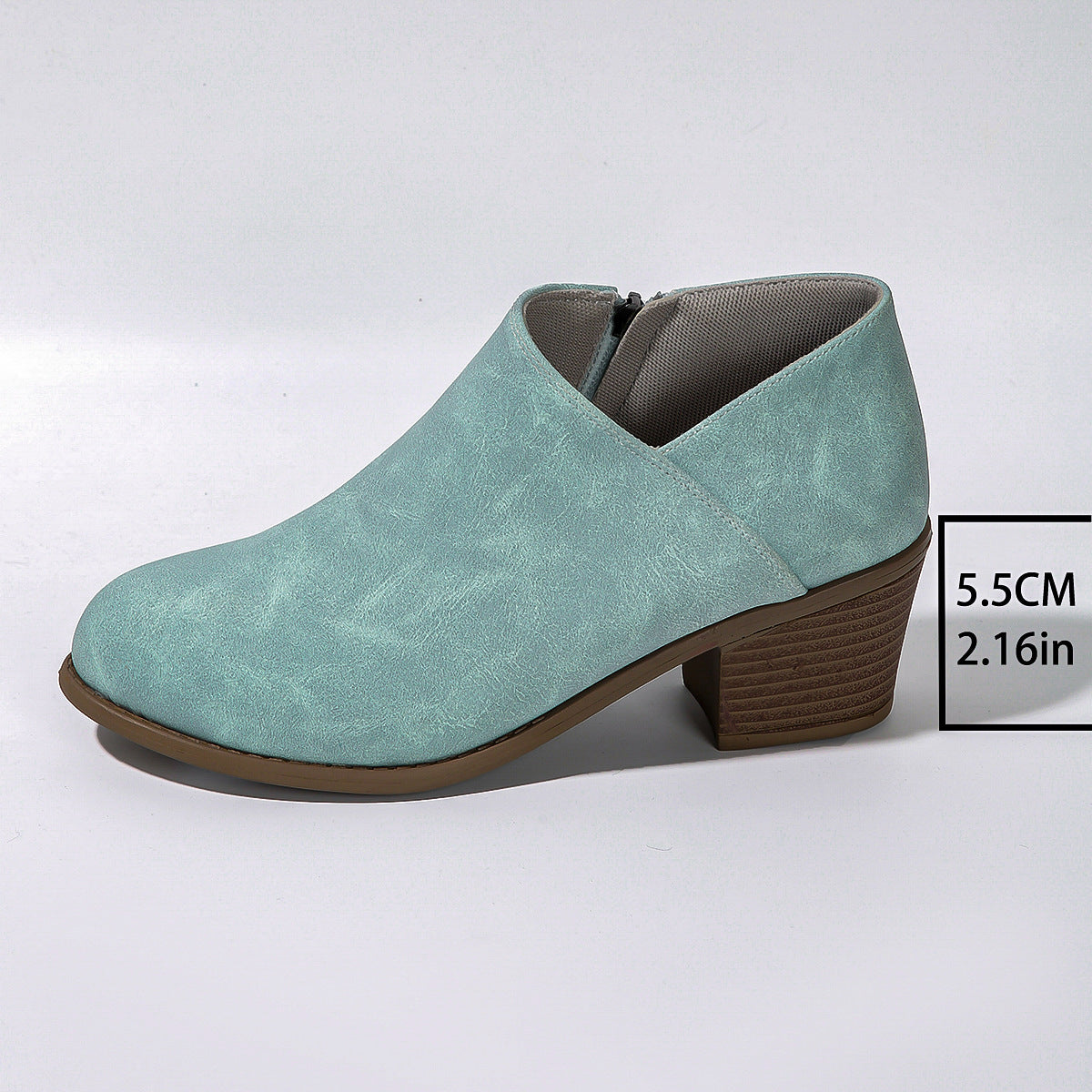 Sarah Express Women's Chunky Heel Round Toe Boots
