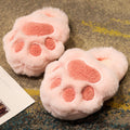 Sarah Express Plush Cat Claw Indoor Slippers Low Heel Pink