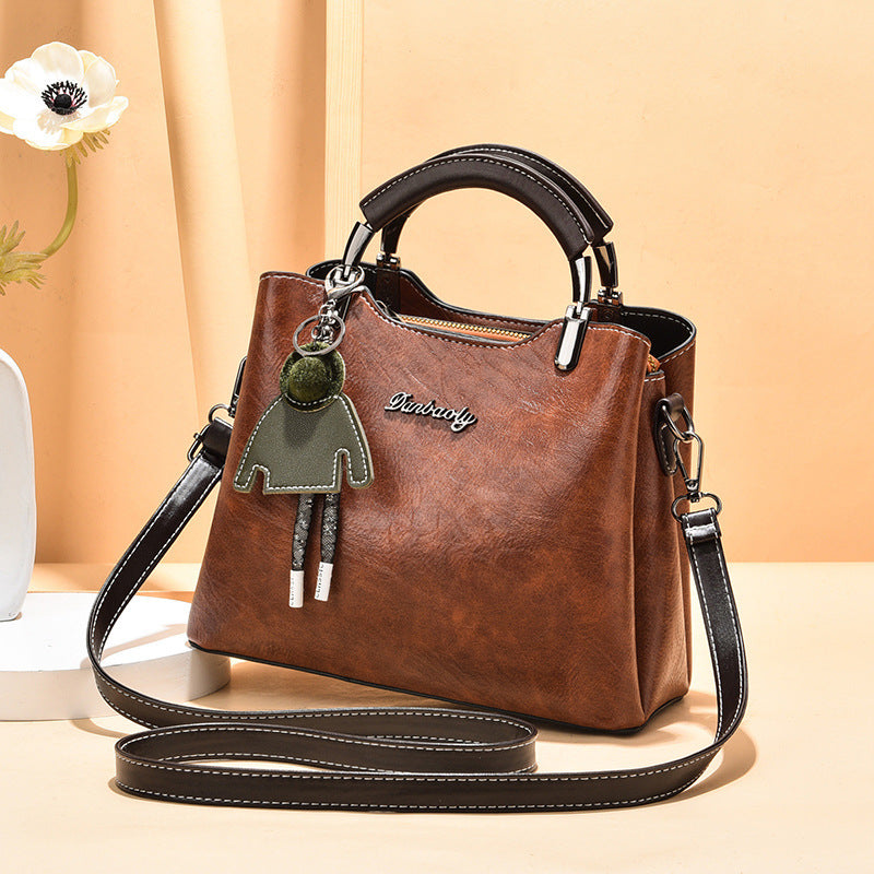 Sarah Express Retro Small Handbag with Detachable Charm