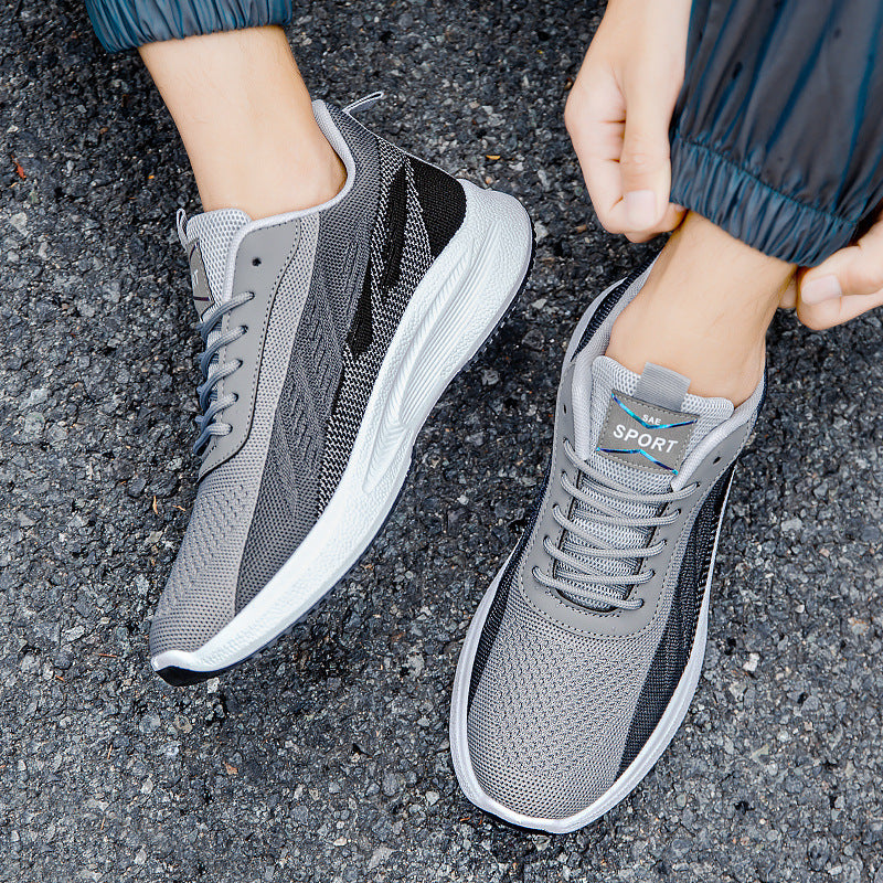 Sarah Express Color-blocked Mesh Lace-Up Sneakers