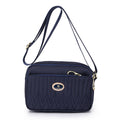 Sarah Express Lightweight Nylon Messenger Crossbody Bag Dark Blue