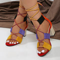 Sarah Express Strappy Stiletto Gladiator Sandals H288 Red
