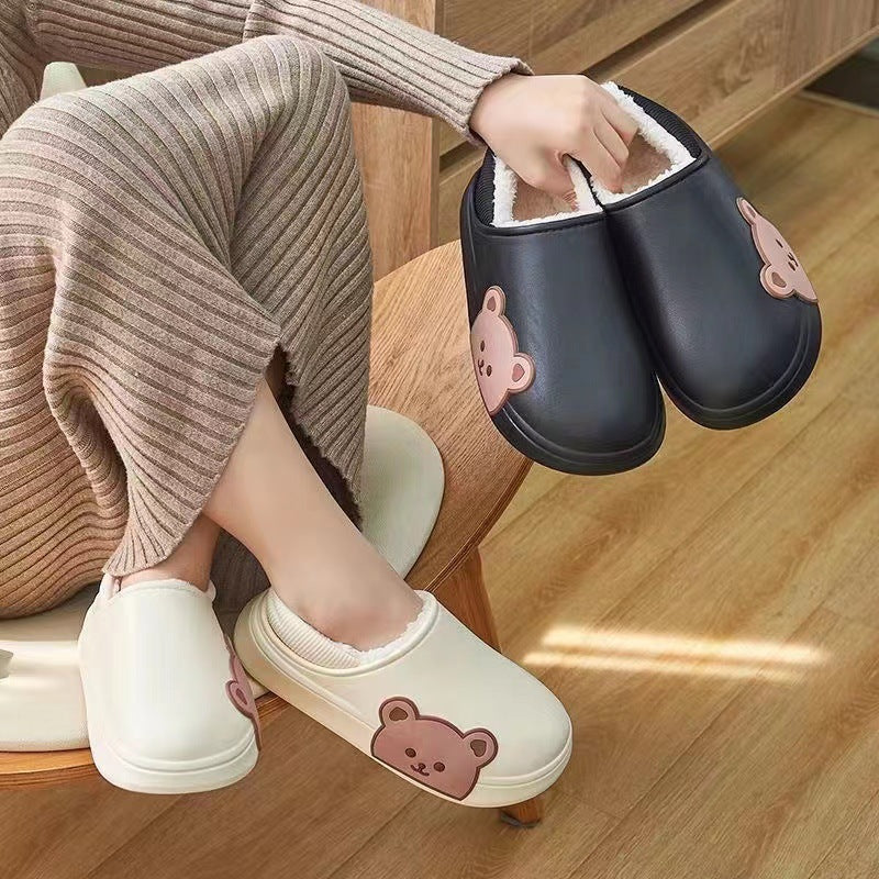 Sarah Express Fluffy Bear Indoor House Slippers