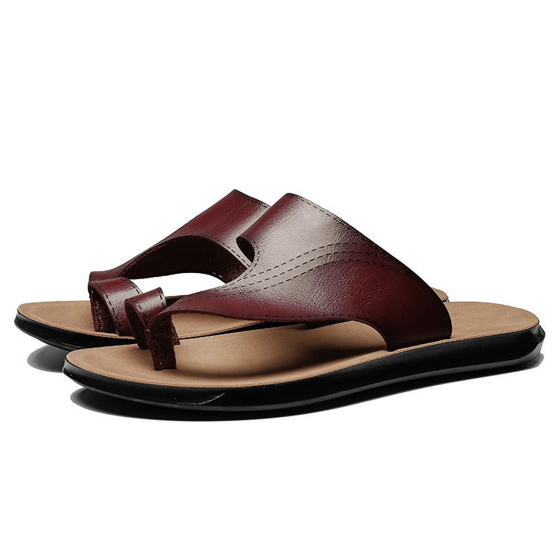 Sarah Express Men's Casual Microfiber Toe Post Sandals