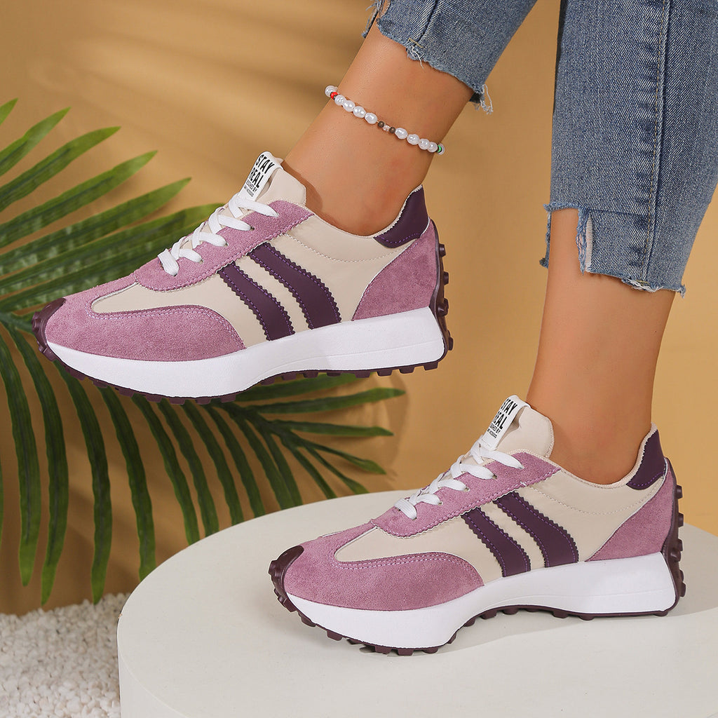 Sarah Express Women's Chunky Sole Breathable Mesh Sneakers