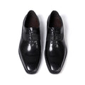 Sarah Express Pointed Toe Business Formal Leather Shoes Black