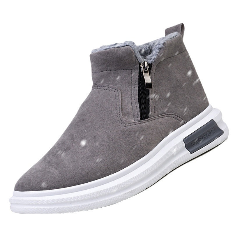 Sarah Express Men's Fleece Lined Side Zipper Ankle Boots