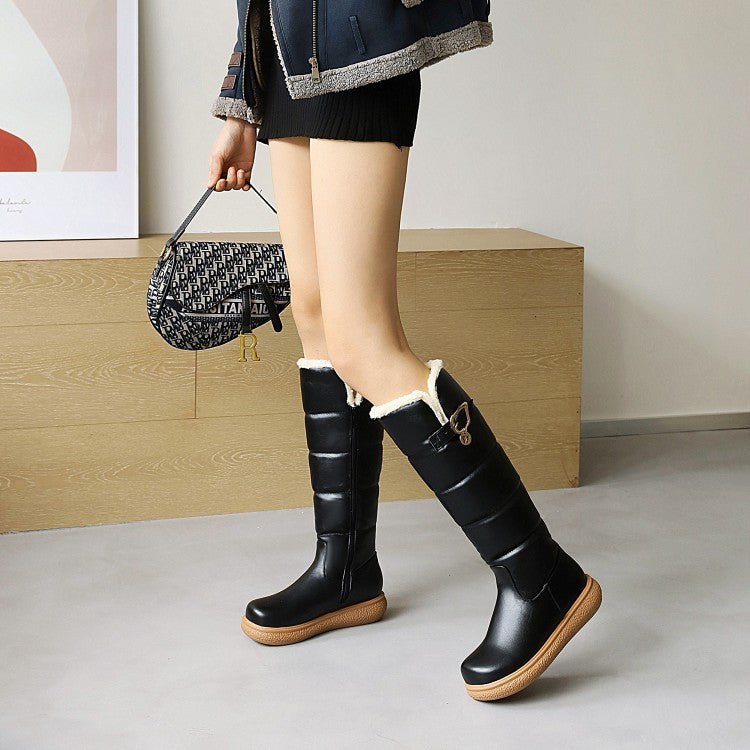Sarah Express Fleece-Lined High Boots with Side Zipper
