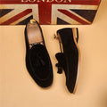 Sarah Express Classic British Pointed Toe Slip-On Loafers Black