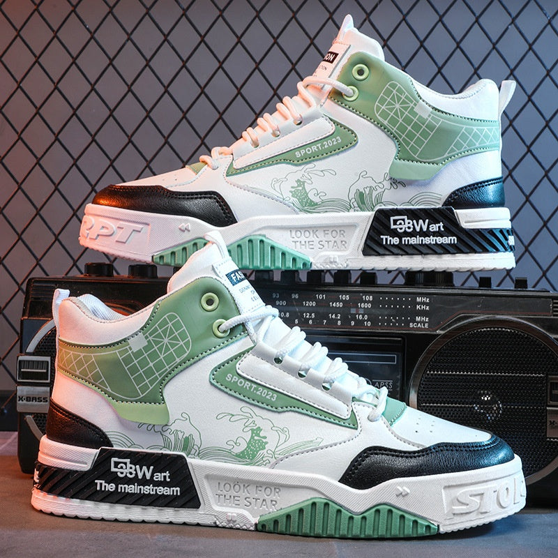Sarah Express Graphic Print High-Top Casual Board Shoes