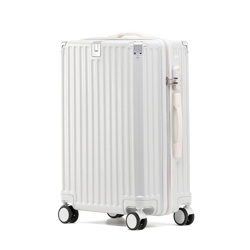 Sarah Express Aluminum Frame Travel Trolley Case White Zipper