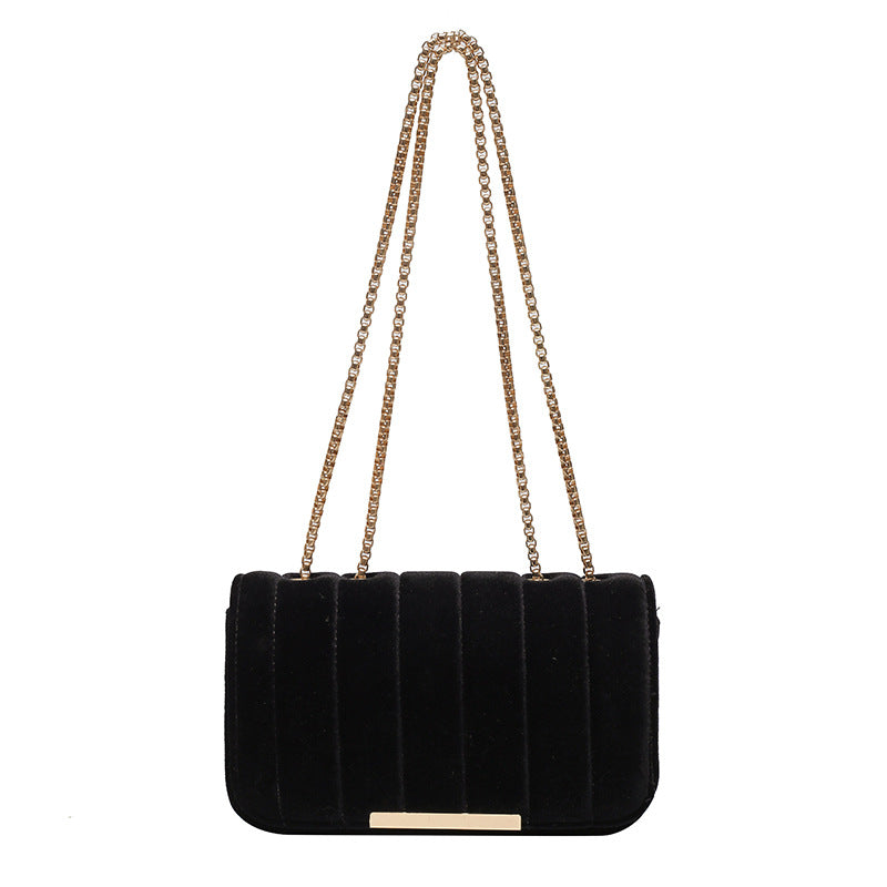 Sarah Express Velvet Chain Crossbody Square Bag