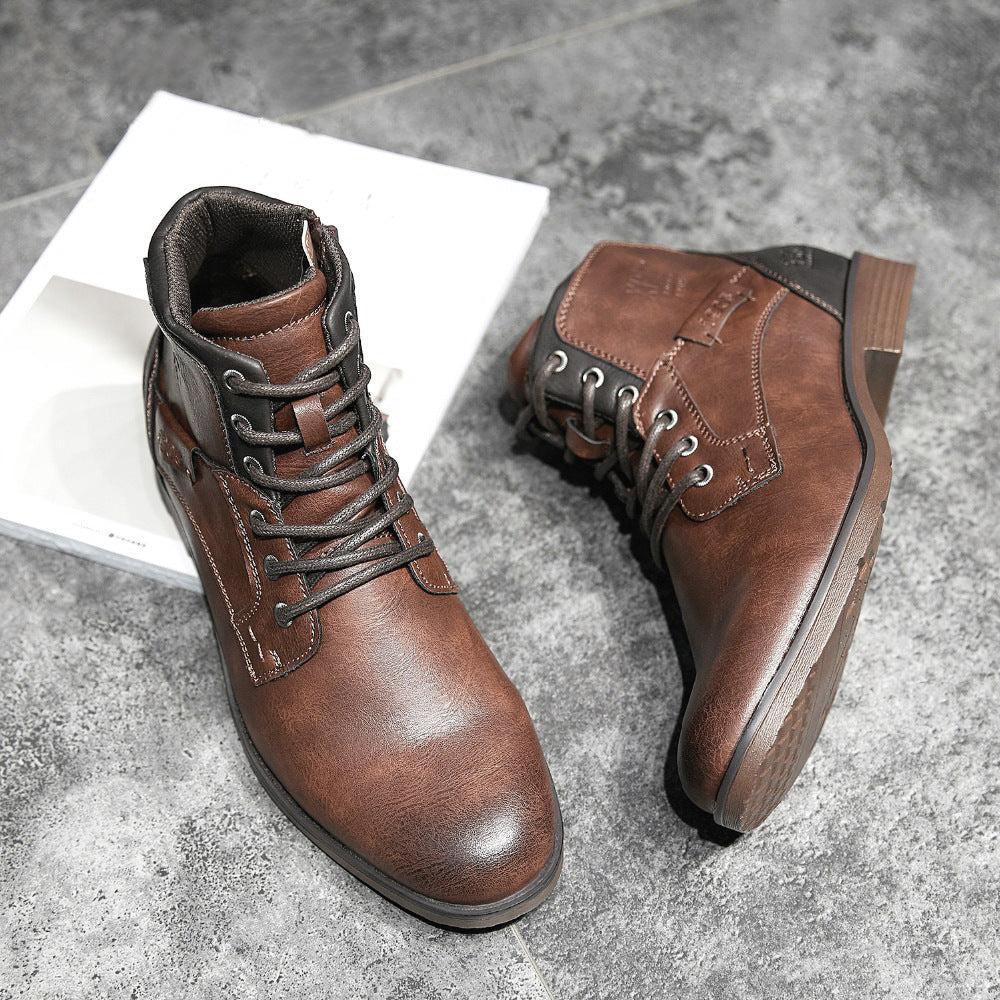 Sarah Express Men's Lace Up Winter Ankle Boots