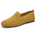 Sarah Express Women's Flyknit Casual Slip-On Flat Sneakers Yellow