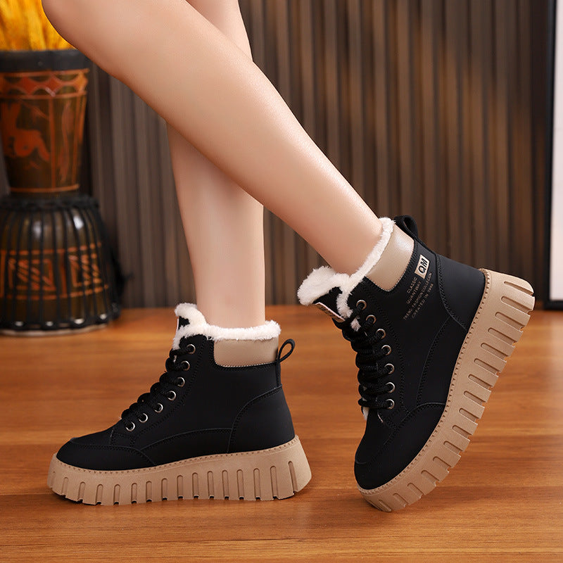 Sarah Express Fleece Lined Lace-Up Winter Ankle Boots