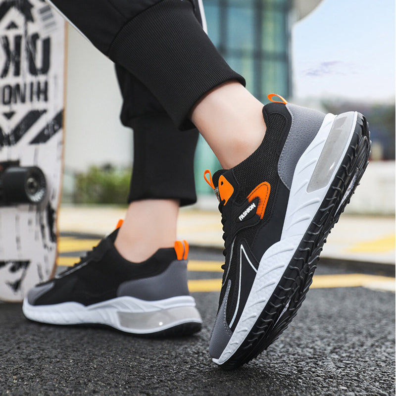 Sarah Express Color-blocked Breathable Mesh Lace-Up Sneakers