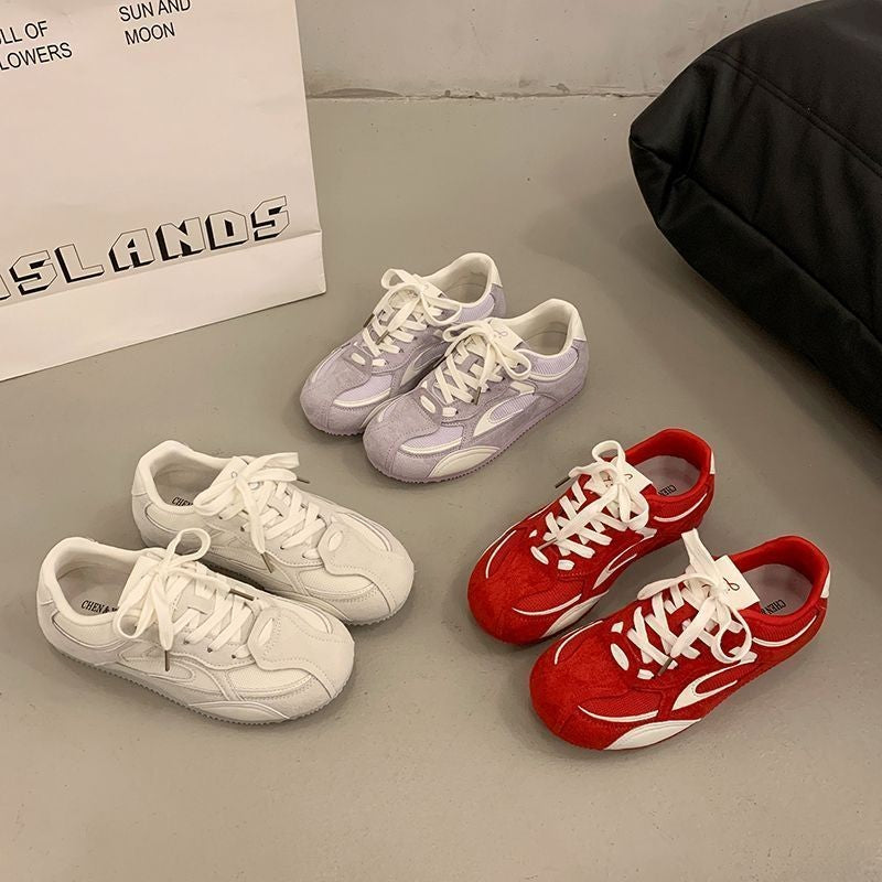 Sarah Express Women's Breathable Mesh German Trainer Sneakers