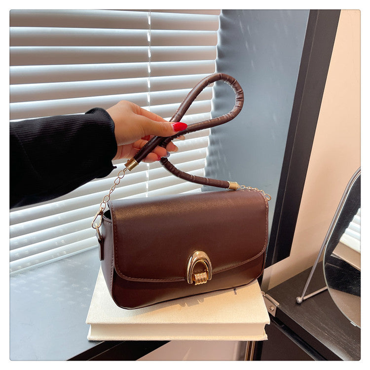 Sarah Express Minimalist PU Leather Crossbody Shoulder Bag Coffee