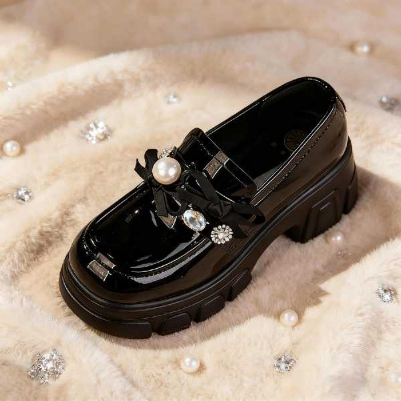 Sarah Express Platform Loafers With Pearl And Crystal