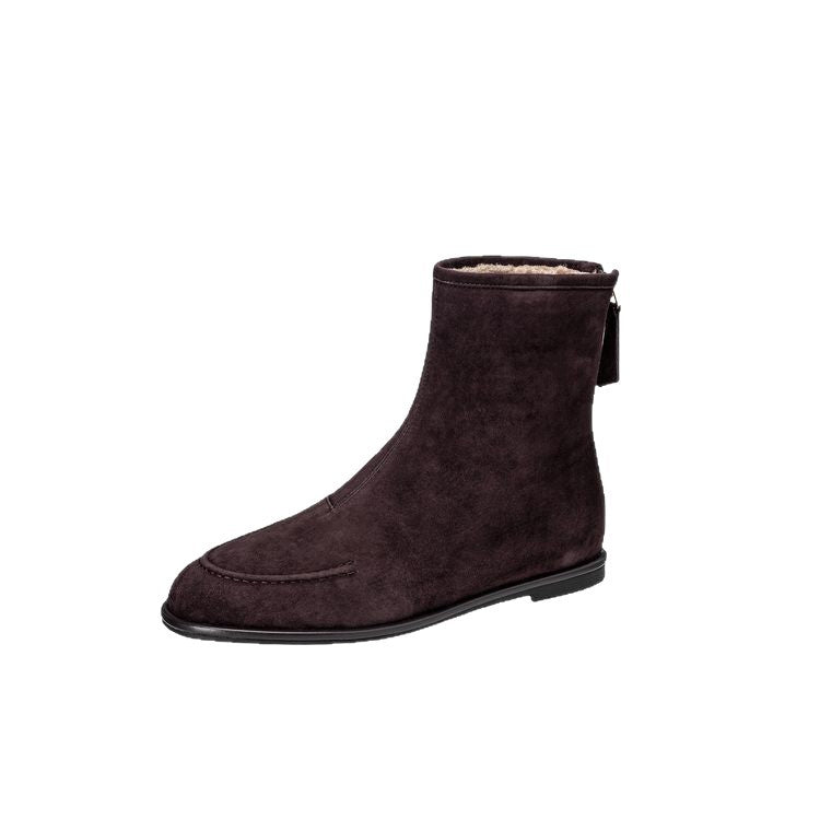 Sarah Express Fleece-Lined Suede Ankle Boots