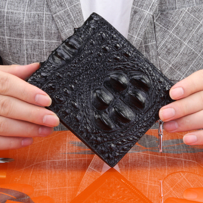 Sarah Express Crocodile Pattern Embossed Business Wallet Horizontal black