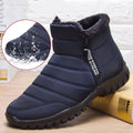 Sarah Express Men's Waterproof Winter Zipper Boots Blue