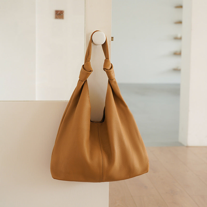 Sarah Express Urban Simplicity Soft Leather Shoulder Bag Brown