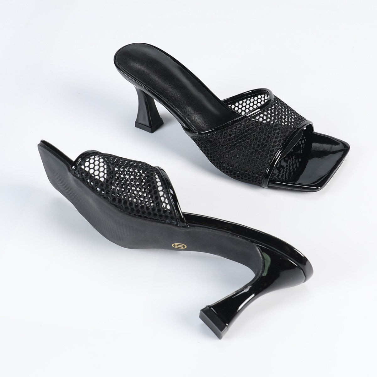 Sarah Express Mesh Open Toe Square Toe Sandals