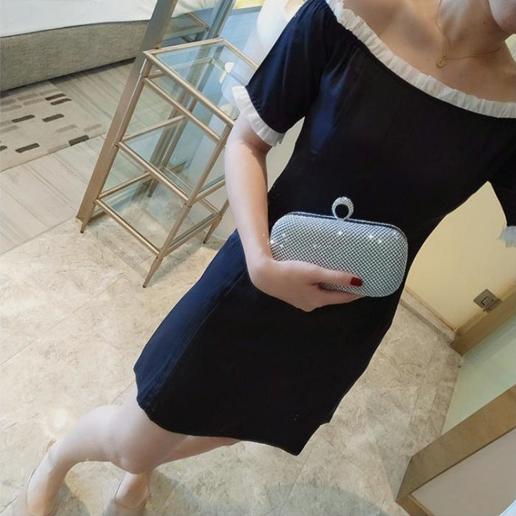 Sarah Express Diamond-Studded Evening Clutch Bag
