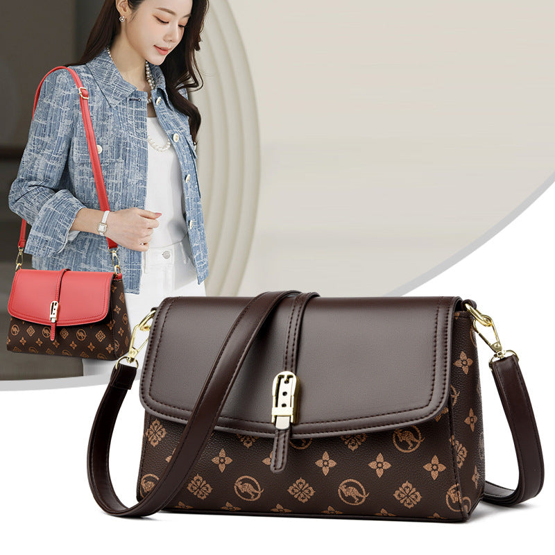Sarah Express Printed PU Leather Crossbody Shoulder Bag
