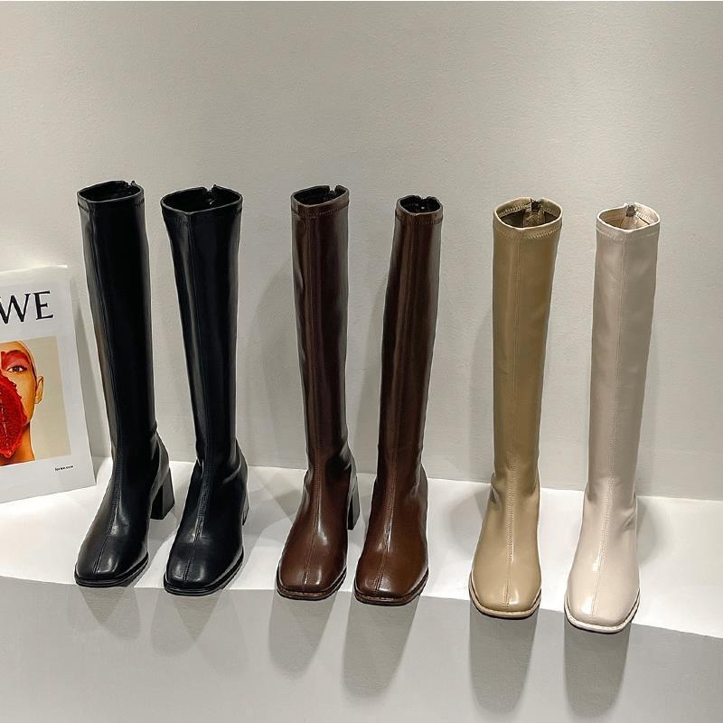 Sarah Express Women's Over-The-Knee Chunky Heel Boots