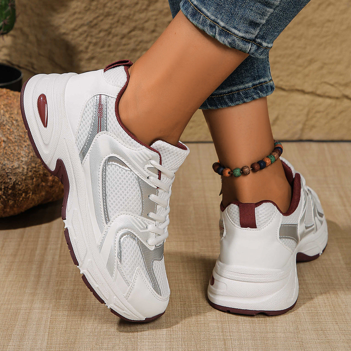 Sarah Express Women's Lightweight Mesh Casual Sneakers