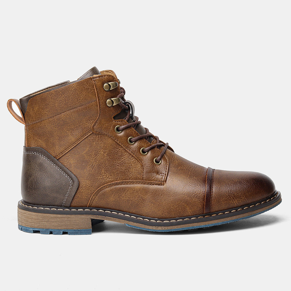 Sarah Express Men's Classic Lace-Up Cap Toe Boots