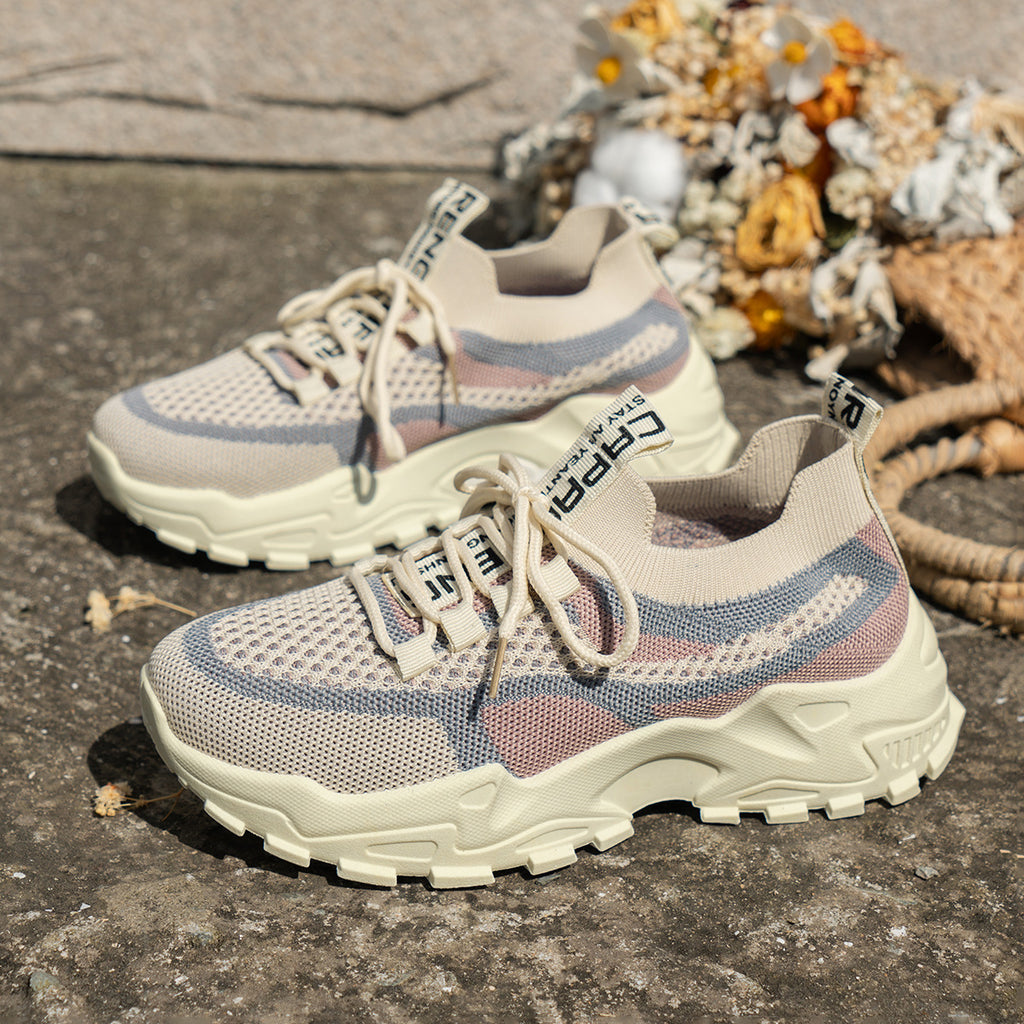 Sarah Express Casual Lightweight Color Block Sneakers