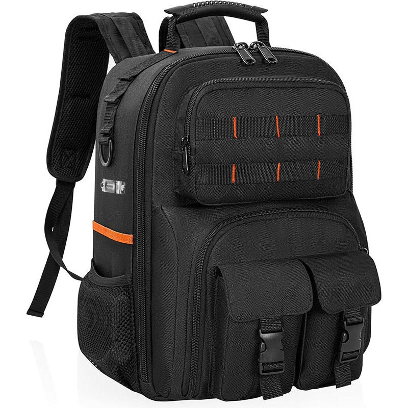 Sarah Express Detachable Oxford Cloth Tool Storage Backpack Black orange Oxford fabric 12 inch