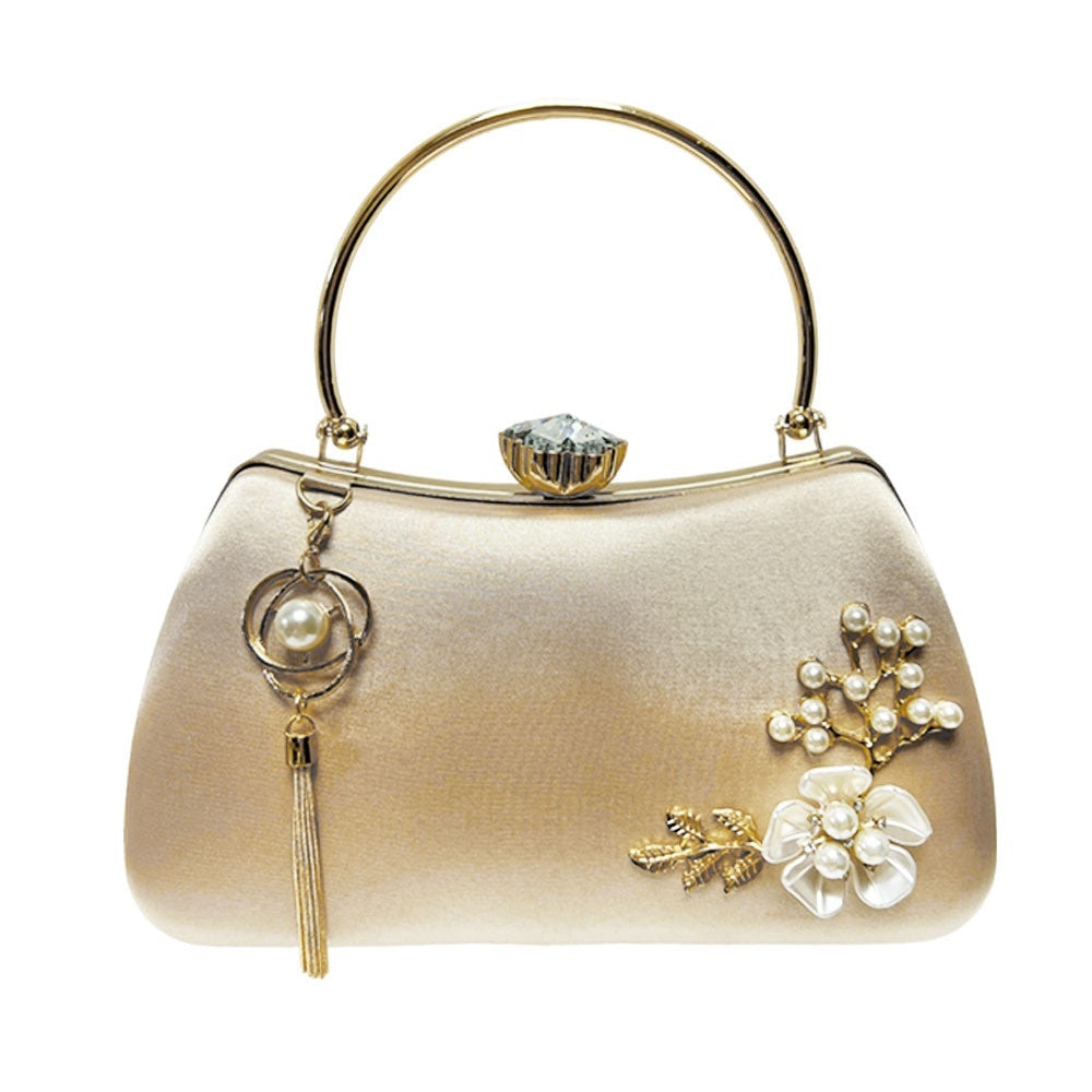 Sarah Express Pearl Embellished Tassel Evening Handbag