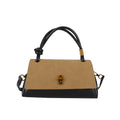 Sarah Express Vintage Patchwork PU Leather Crossbody Bag Khaki Free Size