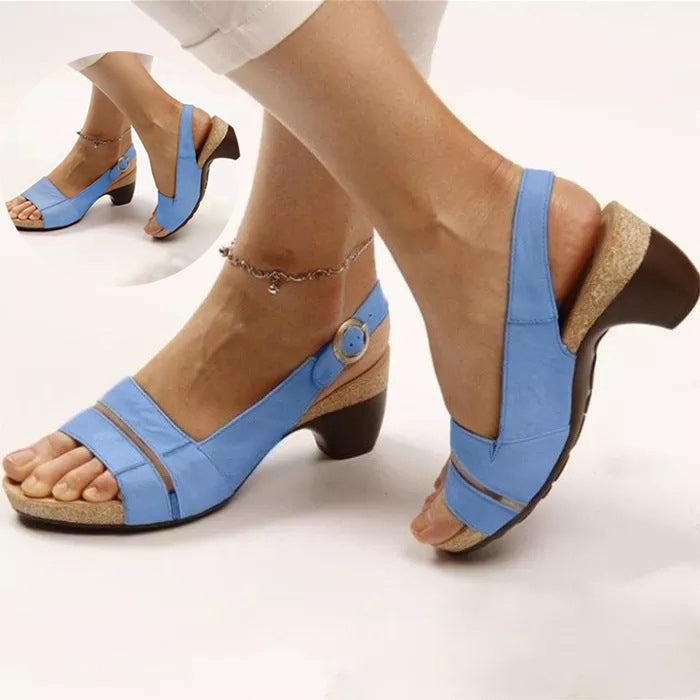 Sarah Express Roman Peep Toe Ankle Strap Sandals