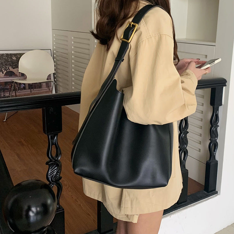 Sarah Express Minimalist PU Leather Vertical Shoulder Bag