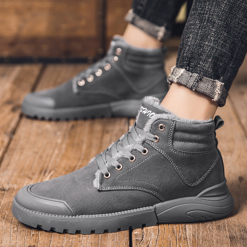 Sarah Express Men's Plush Lined Winter Ankle Boots