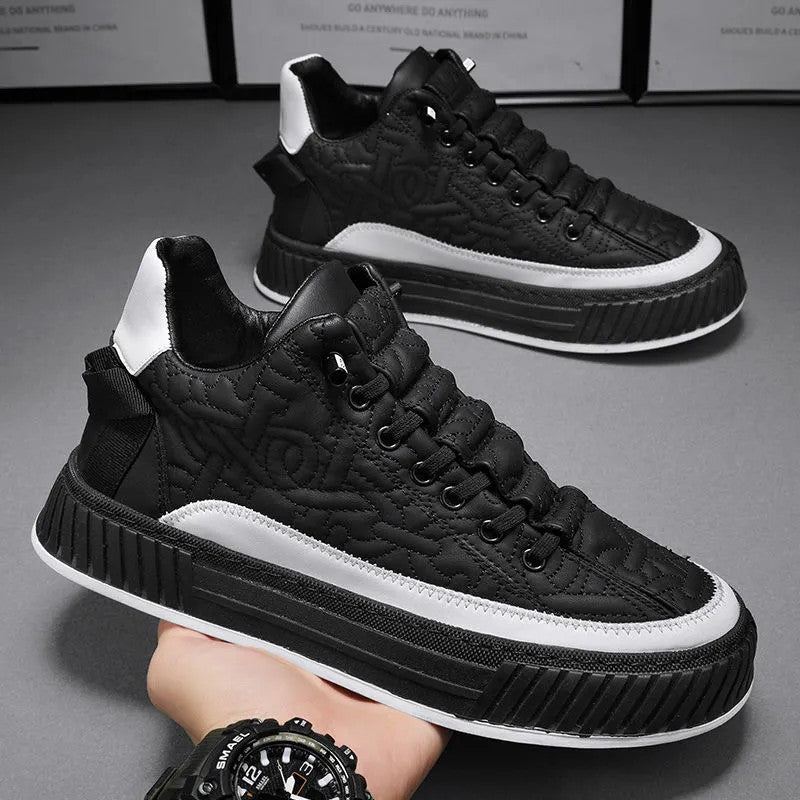 Sarah Express Quilted Low Top Lace Up Sneakers
