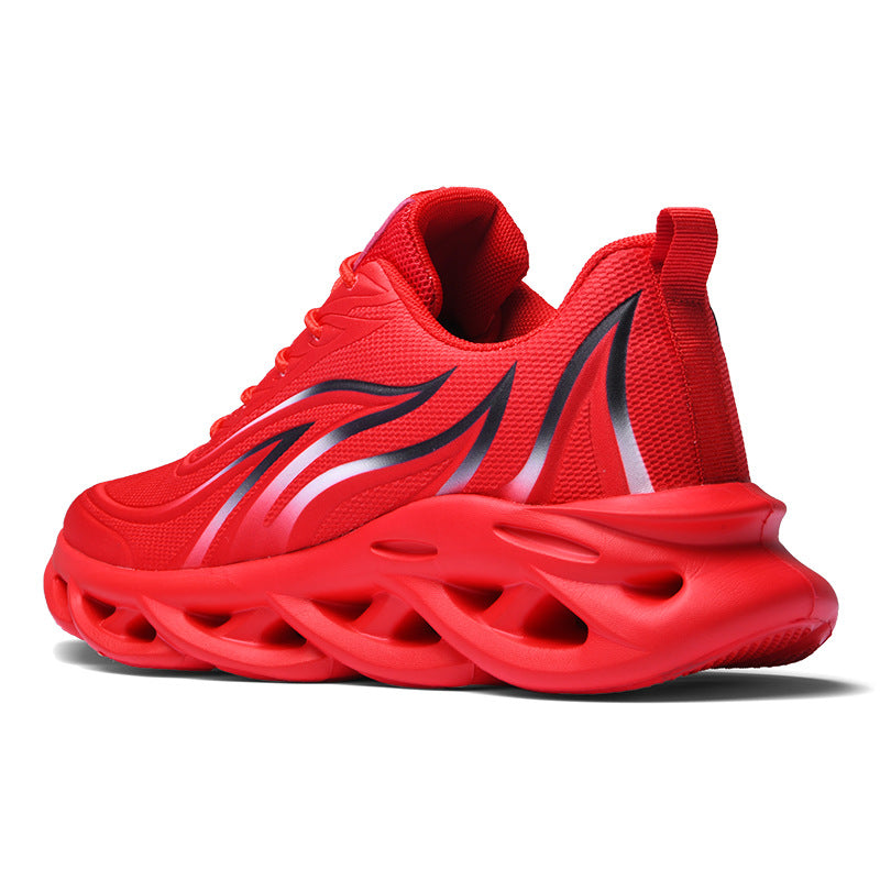 Sarah Express Men's Breathable Mesh Wing Pattern Sneakers