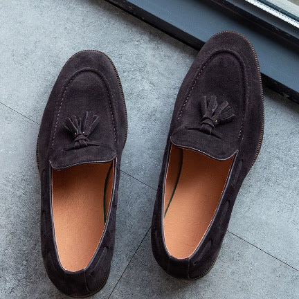Sarah Express Men's Tassel Slip-on Microfiber Loafers