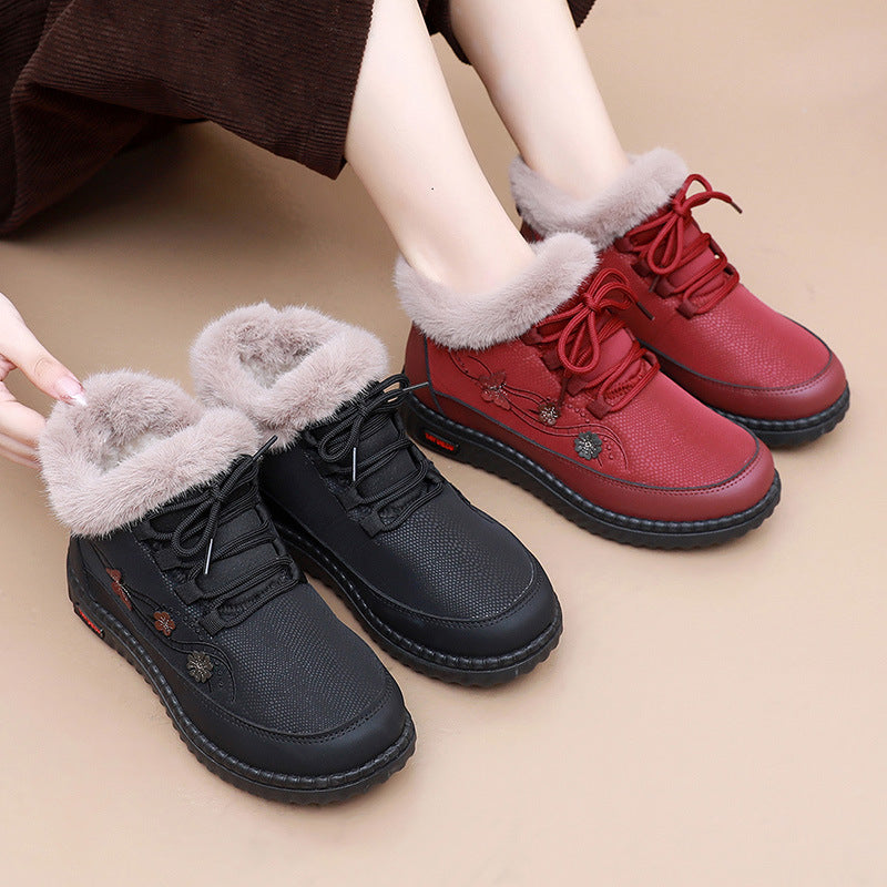 Sarah Express Fleece-Lined Mid-Cut Winter Snow Boots