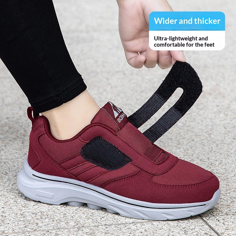 Sarah Express Unisex Wide-Toe Velcro Walking Shoes