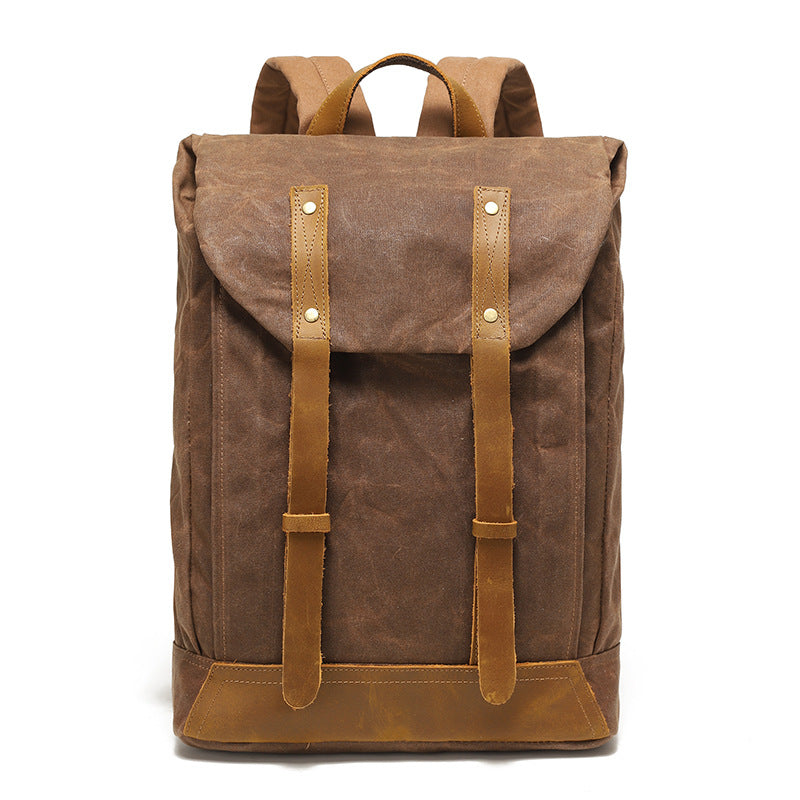 Sarah Express Canvas Waterproof Sports Travel Backpack Coffee